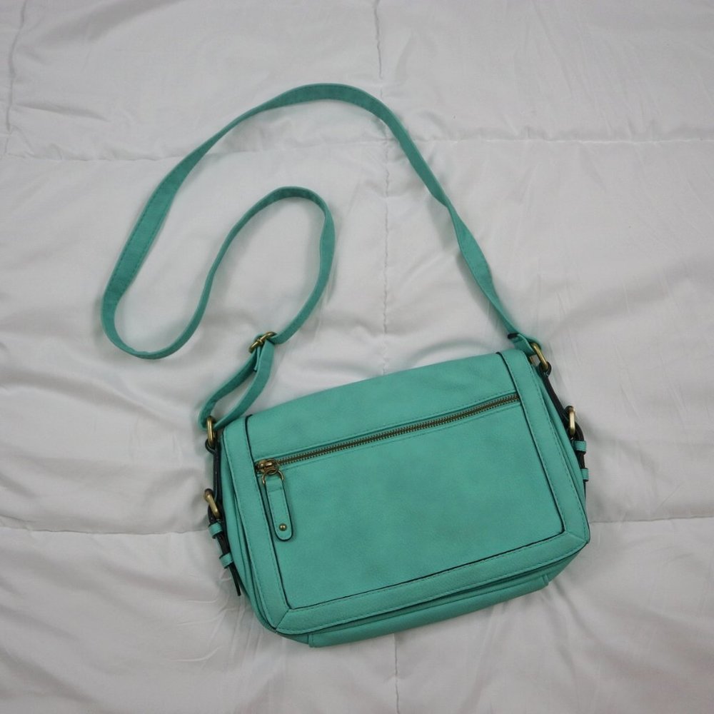 Merona Teal Crossbody Messenger Bag